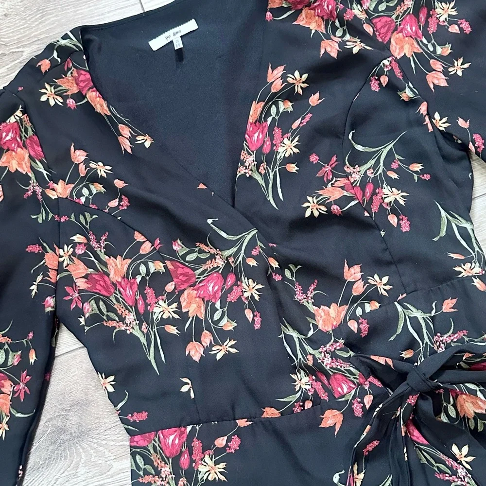 Francesca’s Mi Ami Charlotte Floral Mini Wrap Dress - Picture 9 of 15
